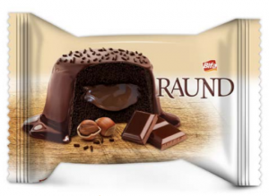 Milky Compound Chocolate and Cocoa Granule Coated Cake